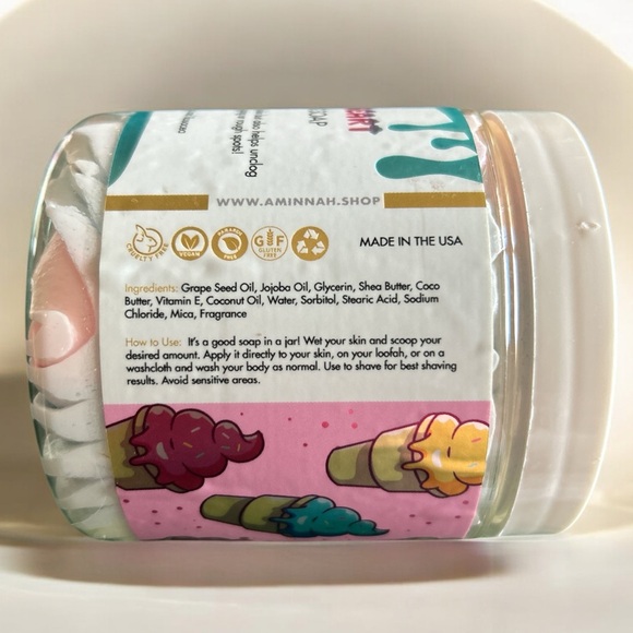 AMINNAH You Melt My Heart Whipped Foaming Soap - Pink and Blue - Picture 2 of 2